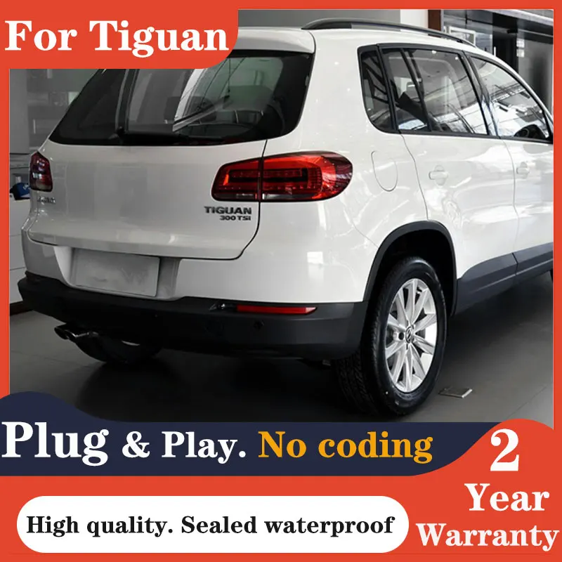 

Автомобильный Стайлинг для VW Tiguan, задние фонари 2013-2017 Tiguan, светодиодные задние фонари, светодиодные ДХО, динамический сигнал, тормоз, задние автомобильные аксессуары