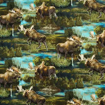 

1 yard Helmsley Hill, rhinoceros printed Cotton Woven Fabric (width=108cm)
