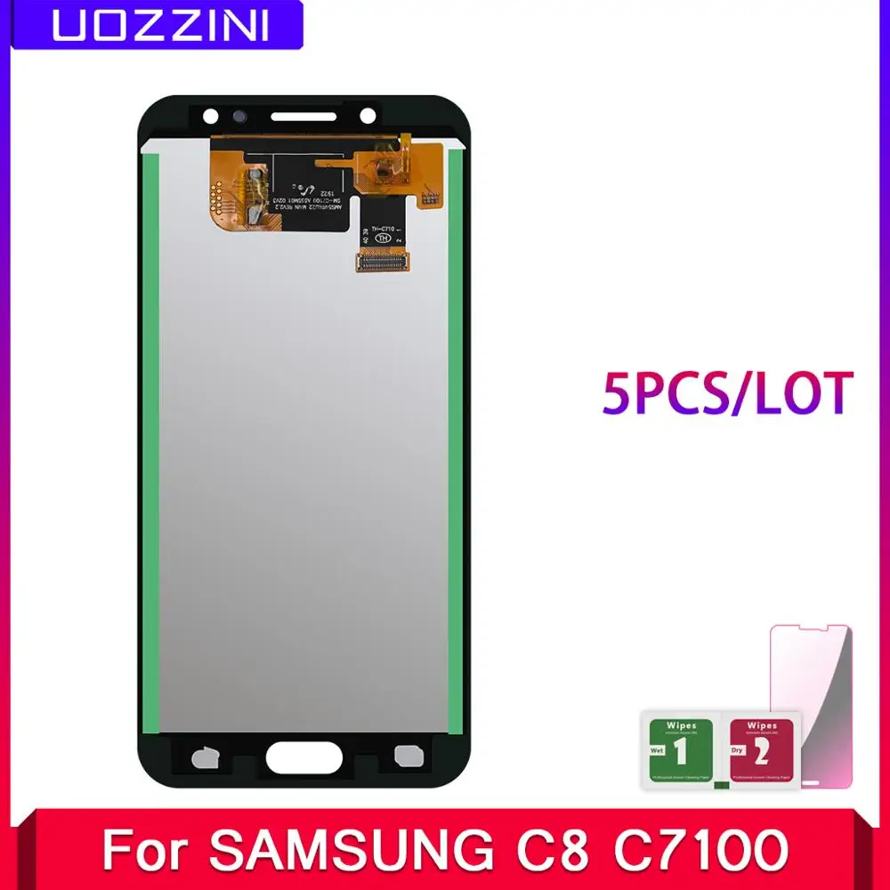 

5 Pcs / Lot Lcds For Samsung Galaxy C7 2017 C8 C7100 C710 C710F/DS J7+ J7 plus LCD Display Touch Screen Digitizer Assembly