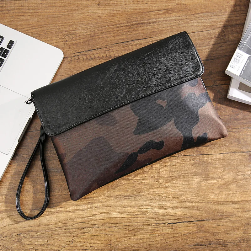 

Street casual iPad clutch bag envelope bag men and women tide leopard camouflage clutch bag