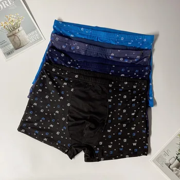 

10Pcs/Lot New Men Boxers Underwear U Convex Designer Breathable Male Sexy Underpants Soft Print Short Boxer Men Under Panties