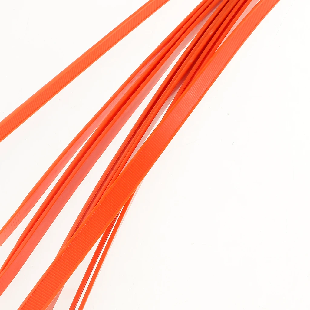 10 Pieces Car Tire Wheel Snow Chains, Emergencies Security Chains for Light Truck and SUV Tire Traction Chain  Orange