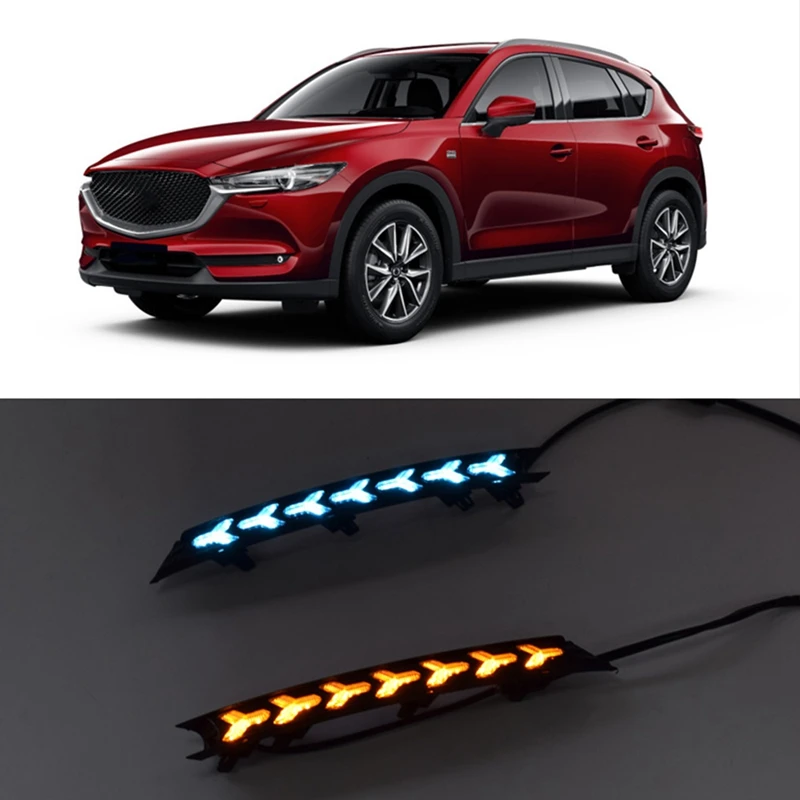СВЕТОДИОДНЫЙ DRL Дневной светильник противотуманная фара автомобиля 12V для бега светильник s для Mazda CX-5 CX5