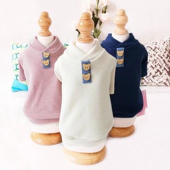 

Solid Color Dog Tshirt Elastic Sweater For Small Dogs Winter Dog Clothes Ropa Perro Pugs Hoodies Puppy Dogs Sweatershirt 10E