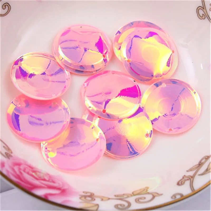 10G/Bag Purple Color Beautiful Shining Sequin 20mm Round Oval Sequins DIY Women Clothing Handmade Accessories With 2 Holes sequin embroidery accessories sequin sewing accessories sequins for crafts sequins accessories sequins jewelry accessories