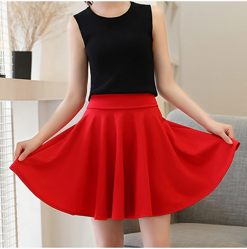 45cm Shorts Skirts Womens Summer Fashion School Korean Style Black Mini Aesthetic Pleated High Waist Skirt Female pink skirt