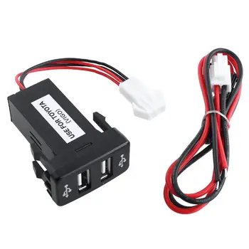 

Vehemo Car Dual Charger USB Auto Double Socket CS-270 Dual USB Charging for for Toyota VIGO 12V for Vehicle