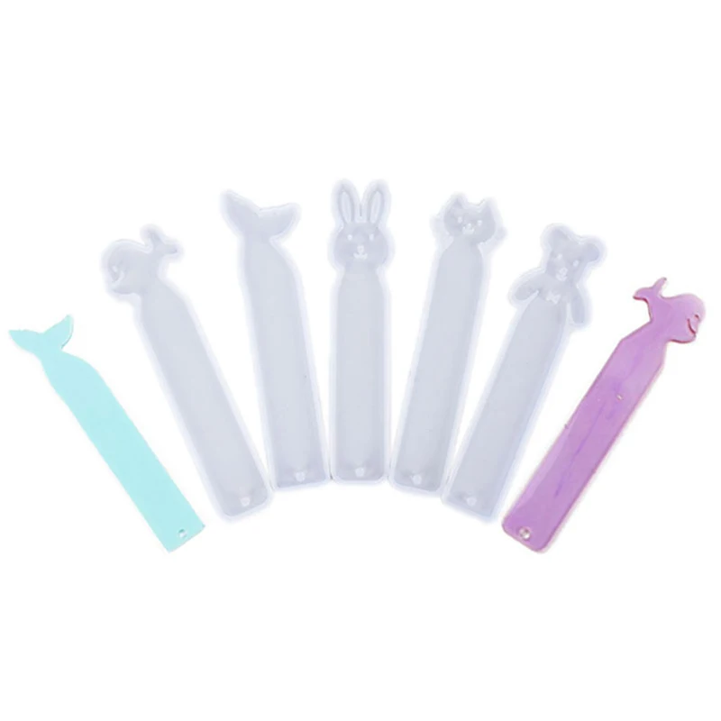 Resin Bookmark Mould Rectangle Animal Silicone Mold DIY Making Epoxy Jewelry