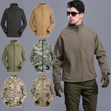 Мужская водонепроницаемая ветрозащитная охотничья уличная камуфляжная софтшелл тактическая охотничья куртка Треккинговая флисовая куртка армейская военная куртка