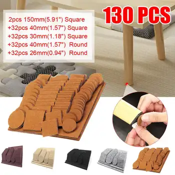 

130pcs/lot Furniture Leg Felt Pad Table Anti Scratch Home Non-Slip Protective Furniture Feet Self Adhesive Chair Floor Protector