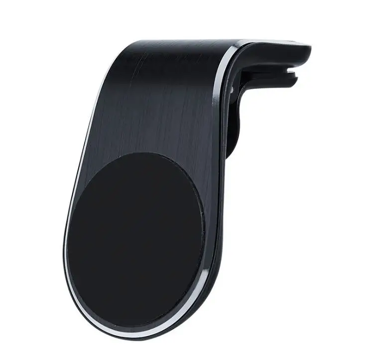 Металлический магнитный автомобильный держатель телефона для Chevrolet Cruze 2009- Malibu Trax для Ford Focus 2 3 4 MK2 MK3 MK4 - Цвет: Черный