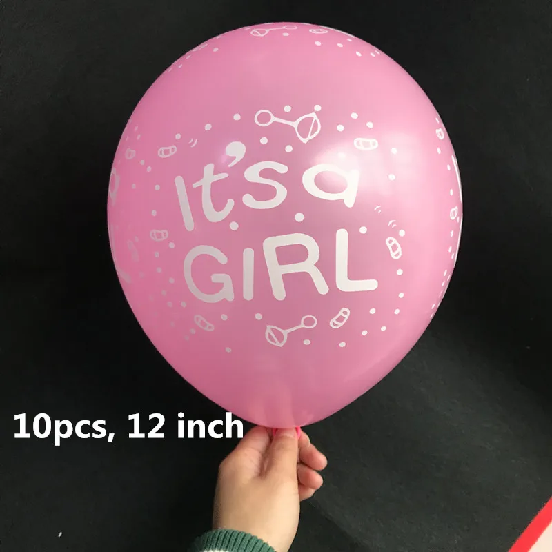 1 шт Baby Shower It Is A Boy/девушка с воздушными шарами 1-й воздушный шар на день рождения Корона Лук Globos BABY День рождения украшения Дети Baloon - Цвет: 28