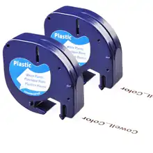 2 совместимый с Dymo LetraTag 91331 S0721660 , LT-110T, QX 50, XR, XM, 91221 лента 2 совместимый с Dymo LetraTag 91331 S0721660 , LT-110T, QX 50, XR, XM, 91221 лента
