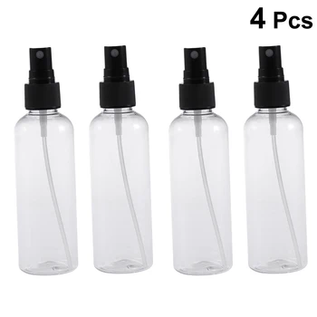 

4Pcs Reusable Travel Spary Bottle Transparent Alcohol Spray Bottle Hand Sanitizer Portable Skin Care Storage Lotion Bottle