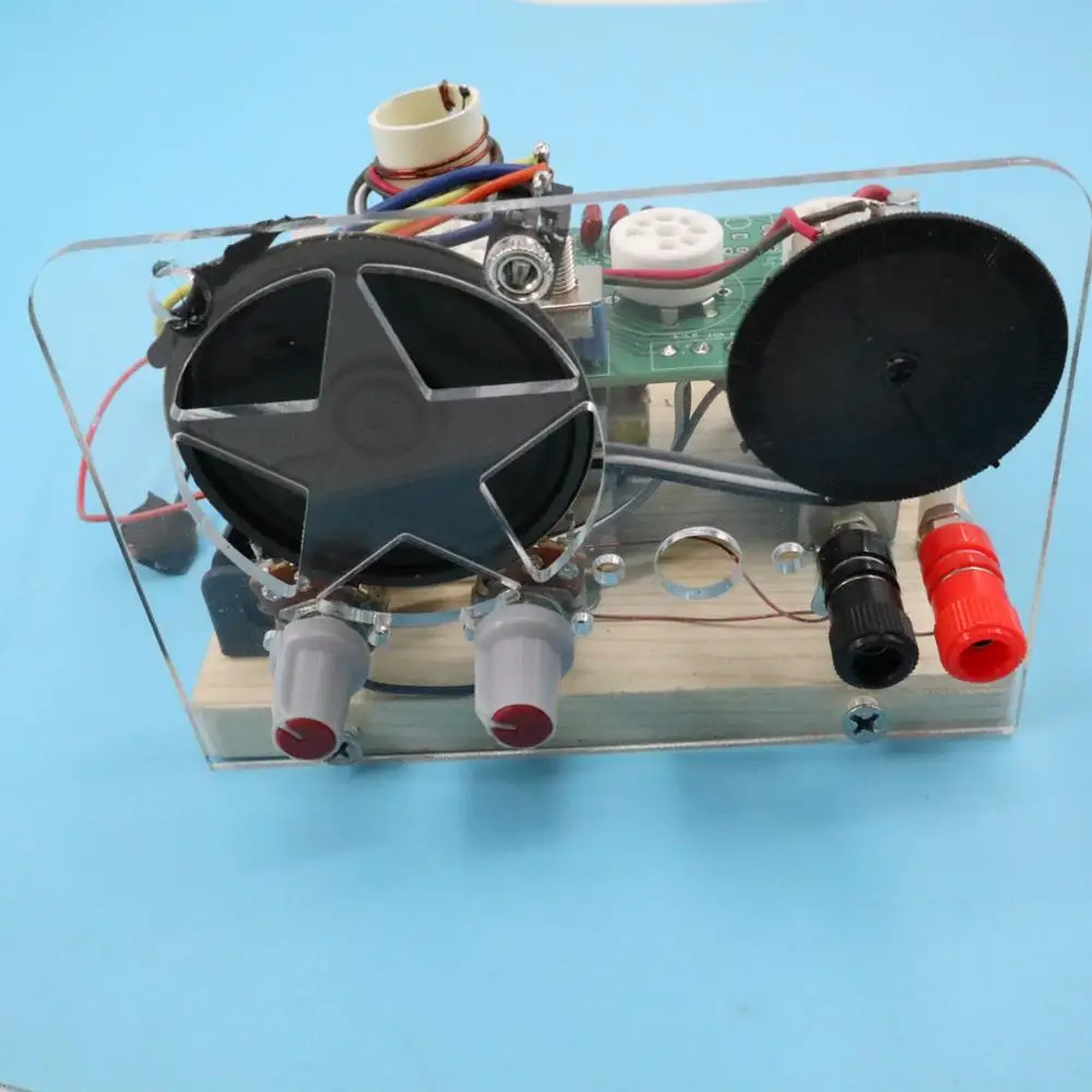 1pcs/lot Five Wave Band Three Lamp Tube Shortwave Radio Kit With Base