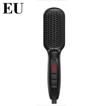 

Men Quick Beard Straightener Electric Hair Straightening Brush Ceramic Comb Brush Anti-scald Comb Fast Heat Up