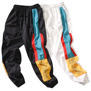 

Men Pants Thin Loose Big Size Elastic Black White Pants Men Calca Tatica Masculina Joging Homme Ensemble Students 2019 GG50ck054