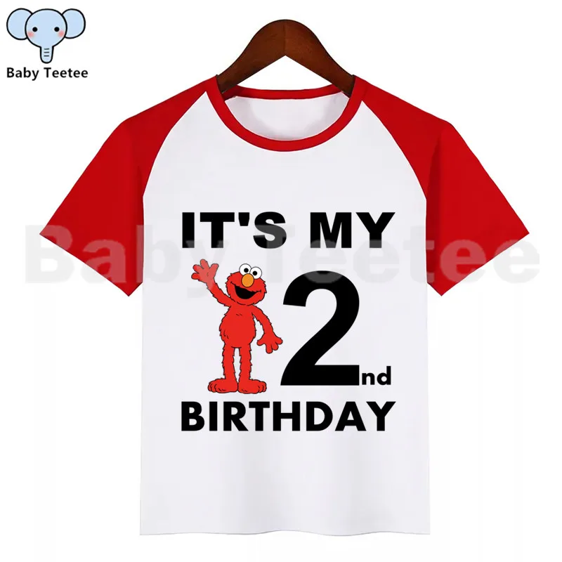 

Sesame Street Cookie Monsters Happy Birthday Number Kids T Shirt Funny Girl Top Harajuku Round Neck Short Sleeves Boys Tshirt