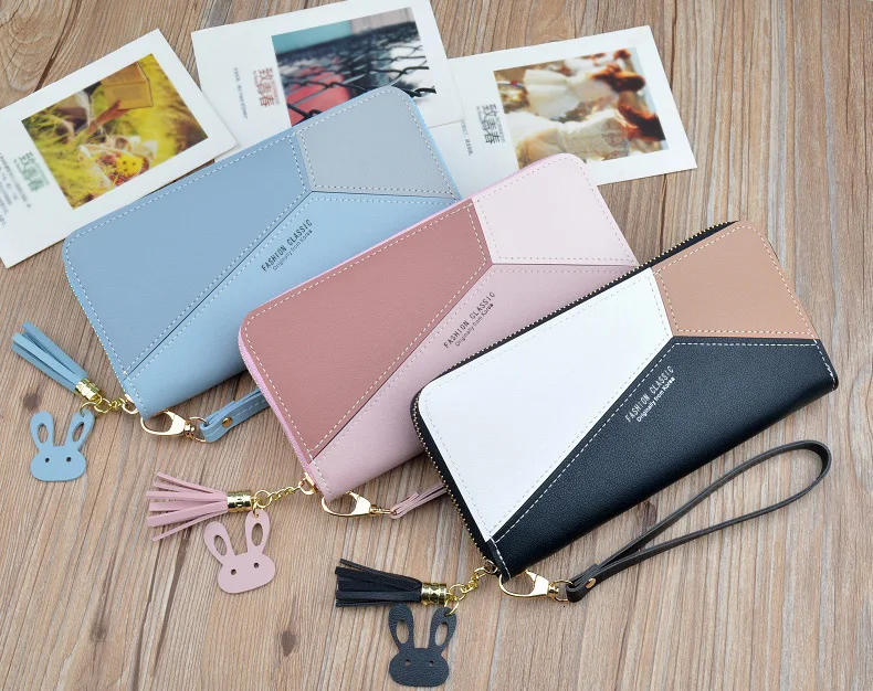 Retro Long female Wallet PU Leather Credit Holders woman Wallets Bag Casual Soft Ladies bag