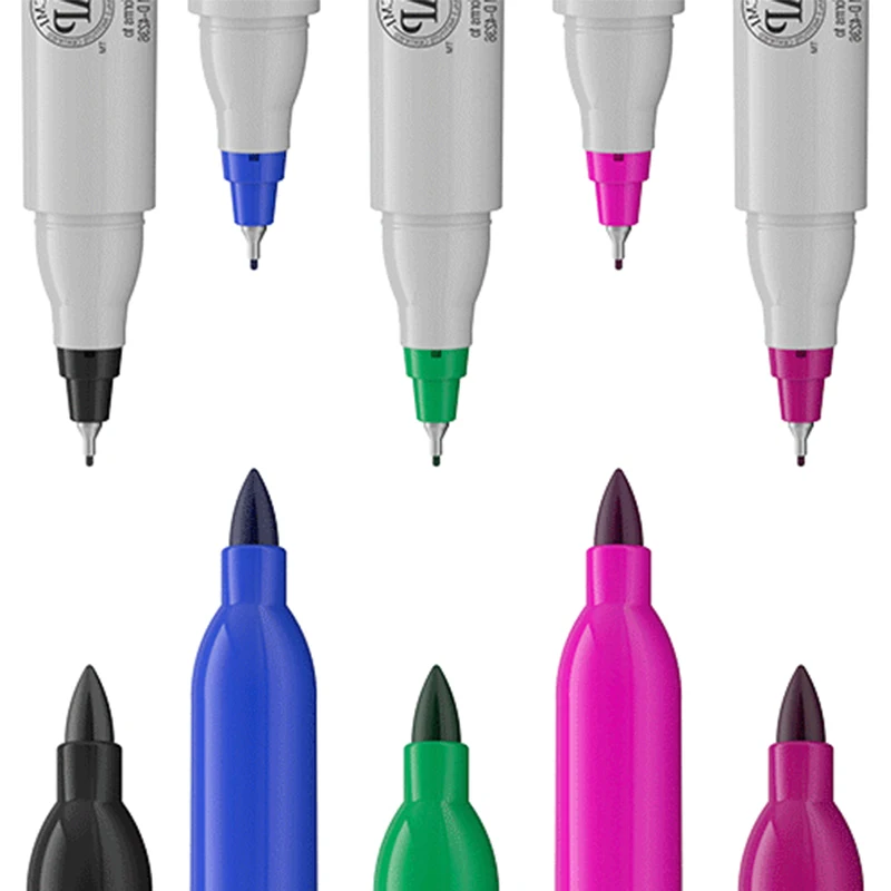 4colors/Lot Sharpie 32000 Fine Marker Pen Twin Tip Markers Quick Dry Ink  Smooth Writing for Office,Laboratory,Industrial