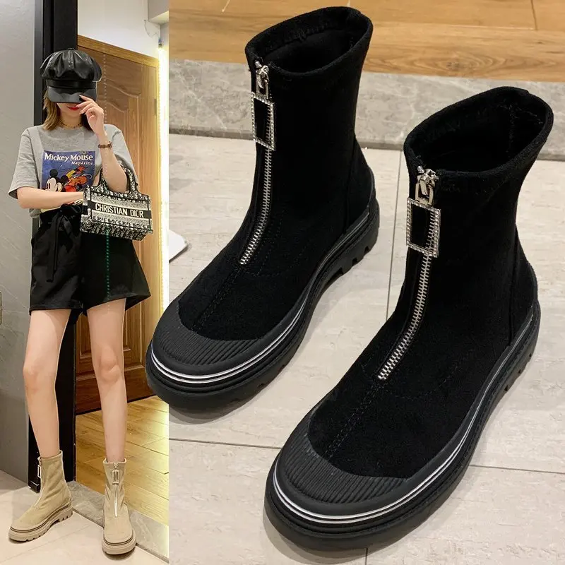 2020 новый стиль для осени и зимы замшевые сапоги Dr. Martens женские мотоциклетные