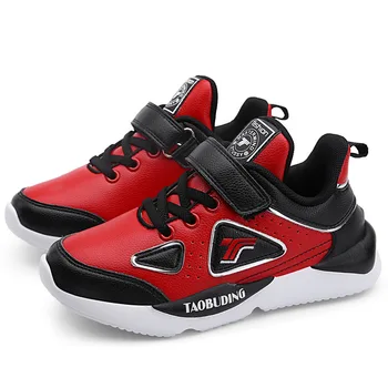 

2019 new children's sports shoes men's shoes kids running shoes autumn and winter leather waterproof running shoes soft bottom