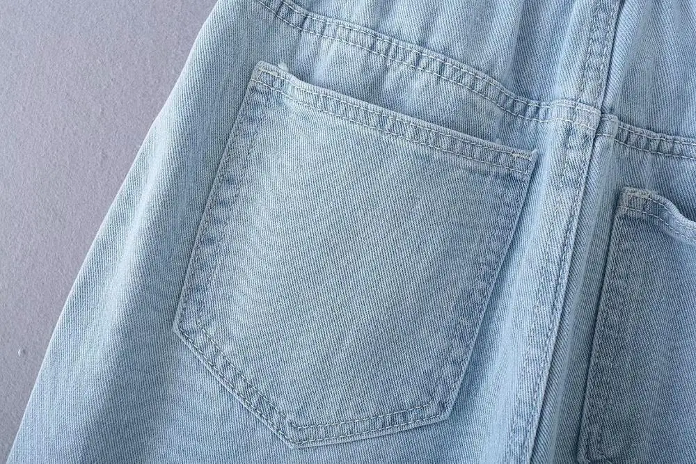 Женские винтажные джинсы бумажная сумка с высокой талией с карманами на молнии стильные женские шикарные Ретро Брюки Панталоны