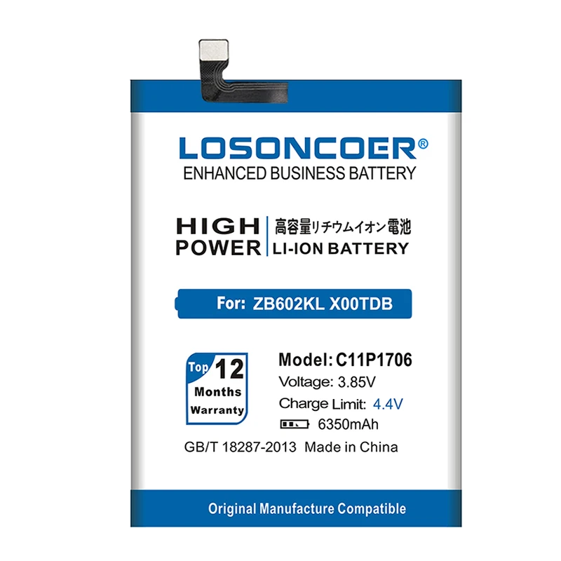 LOSONCOER 6350 мАч C11P1706 батарея для ASUS Zenfone Max Pro M1 6,0 дюймов ZB601KL ZB602KL X00TDB X00TDE батарея для телефона+ Инструменты