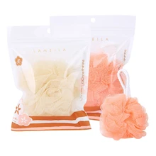 1 pçs bola de banho banheiras de banho fresco flor toalha de banho do corpo de limpeza malha lavagem de chuveiro esponja escova de banho ferramentas