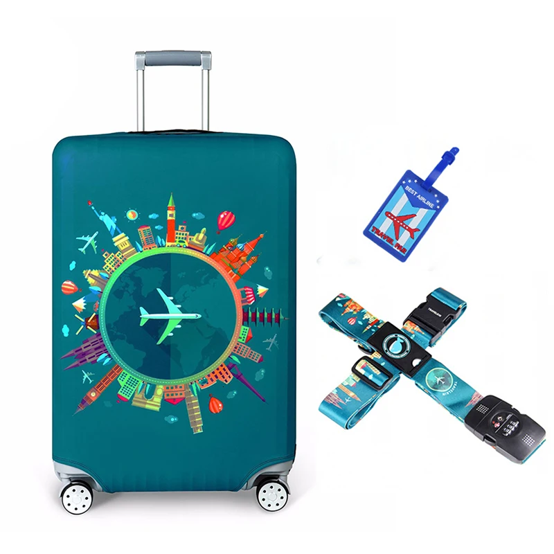 JULY'S SONG эластичный тканевый багаж защитный чехол, подходит для 18-32 дюймов, тележка чемодан чехол пылезащитный чехол Аксессуары для путешествий