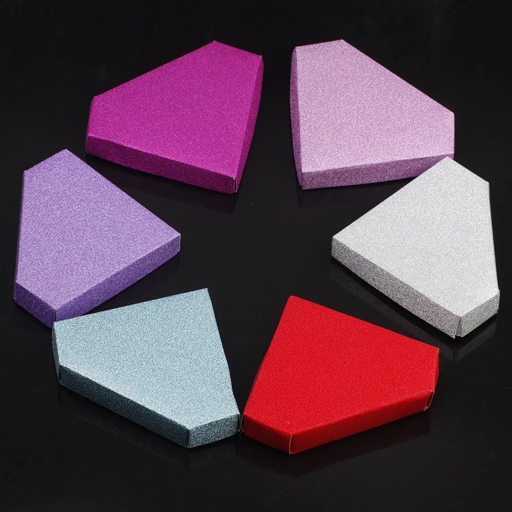 

12pcs Diamond eyelash empty box 6 colors fake mink lashes packing case Free shipping