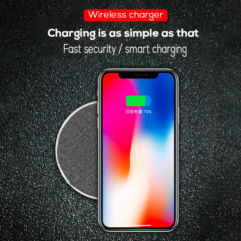 Micro QC 3 0 Qi Беспроводное зарядное устройство для IPhone XR XS MAX X быстрая Беспроводная