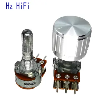 

1PCS Japan ALPS RK16 50KAX2 audio amplifier amp volume Dual-unit Rotary Potentiometers 16-type RK163 DIP6 50K