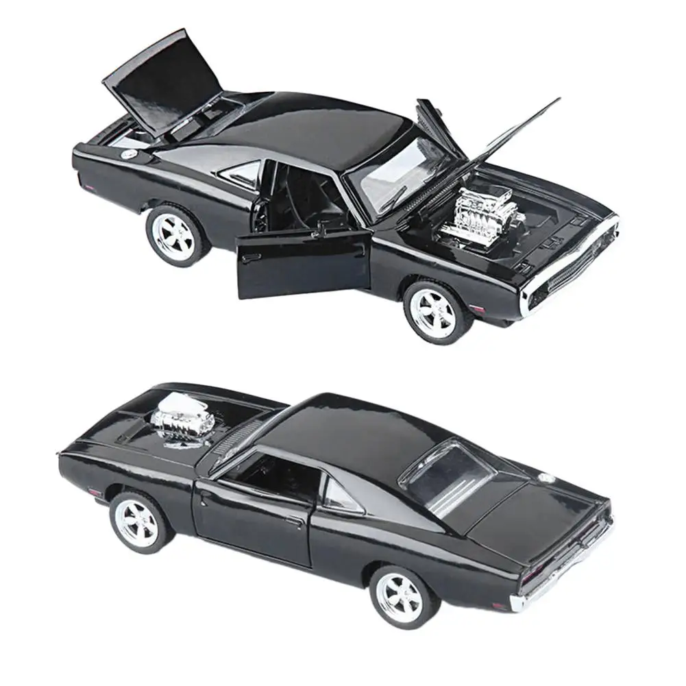 1:32 зарядное устройство литье под давлением металлическая модель автомобиля игрушка выдвижной автомобиль игрушечный автомобиль со звуком и светильник подарок игрушки для детей - Цвет: Black