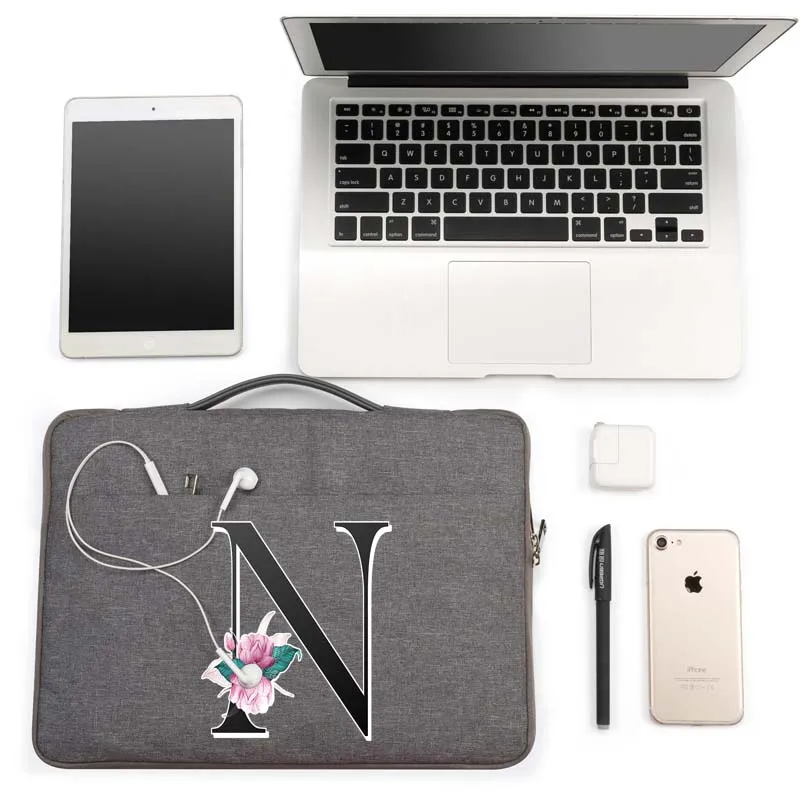 Luva do Portátil para Xiaomi Asus Dell Apple Huawei Casual Maleta à Prova Impermeável Água Bolsa de Viagem Portátil para 10.1 11.6 12 14 15.6 Polegada Case - Imagem 4