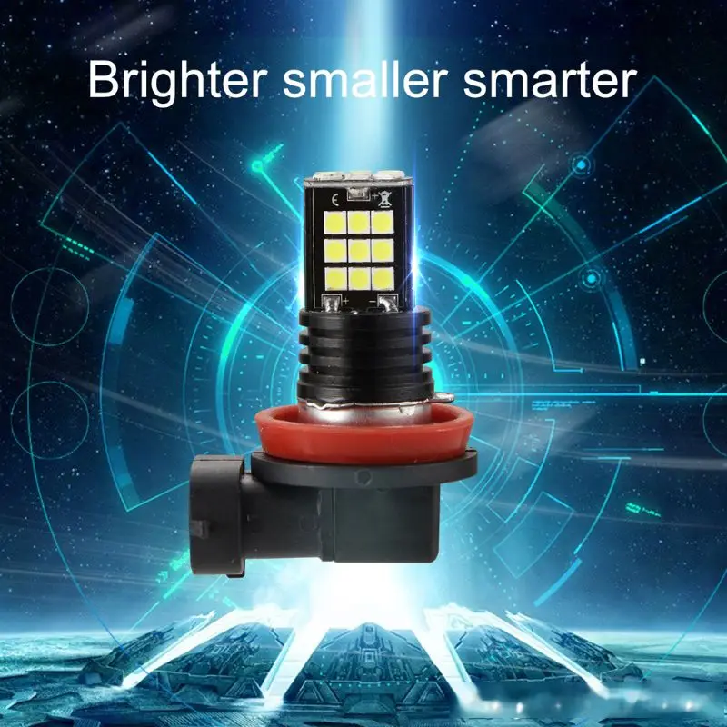 DC12V-H11-24 светодиодный лампы автомобиля анти-туман лампа пару белых светильник Замена для фар дальнего света автомобильной