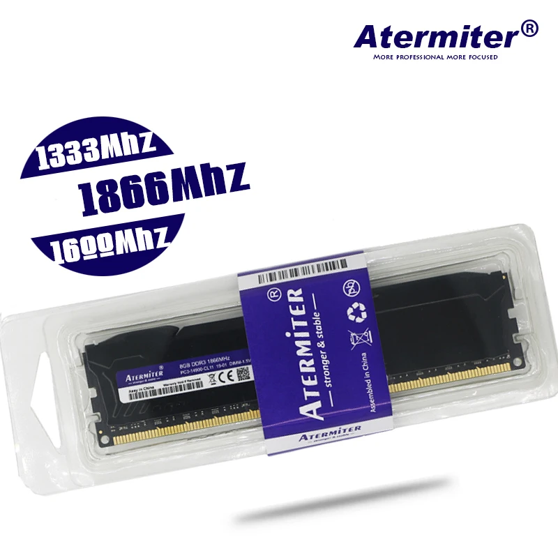 Atermiter RAM DDR3 PC RAM Deskto radiator8GB 4GB 2GB PC3 1333 1600 1866MHZ 1333MHZ 10600 12800 Memoria Module Computer|Оперативная память|   | АлиЭкспресс