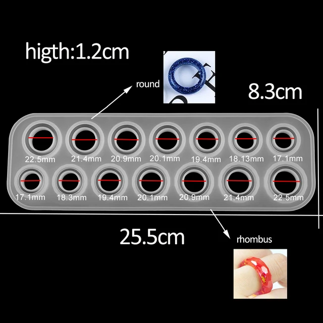 1Pcs Rings Resin Epoxy Molds Mixed Size Silicone Casting Molds Tool For DIY Jewelry Making Findings Supplies Accessories 1