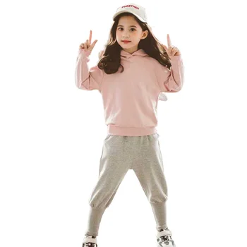 

Kids Clothes Girl Cartoon Sweatshirt & Pants 2PCS Girls Clothes Rabbit Ear Hooded Clothes For Girls Spring Sport Suit For Girls