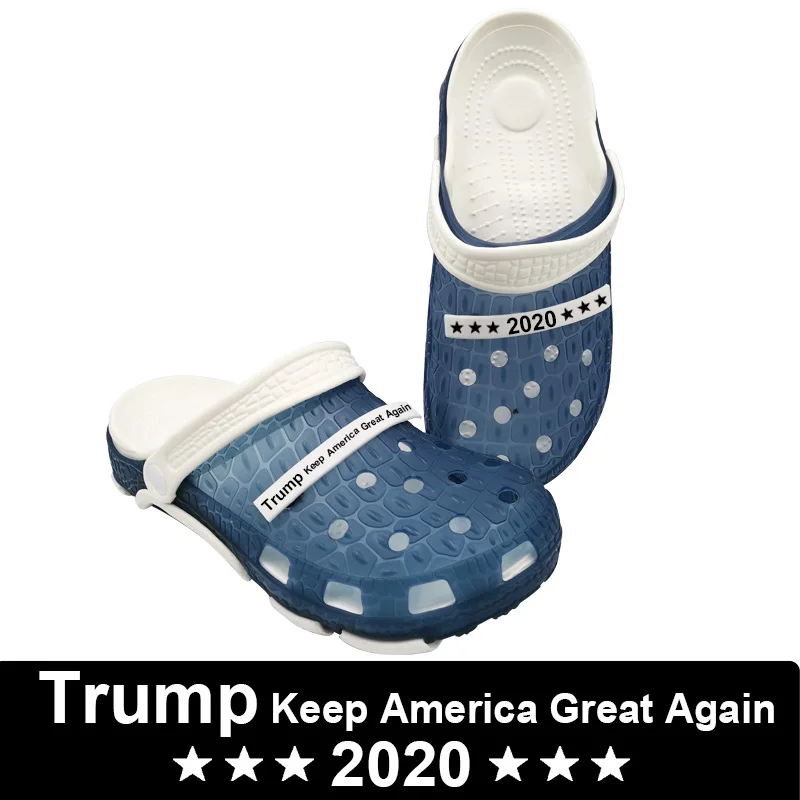 Trump Keep America/2020 шлепанцы с вырезами женские сабо из ЭВА пляжная обувь для сада