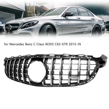 

Car Front Grill ABS Replacement Racing Grills for Mercedes Benz C Class W205 C63 GTR 2015-IN Car Grill Mesh Auto Bumper Grills