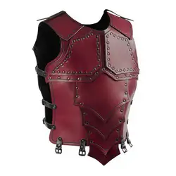 Leather Chest Armor Retro Style Vest Armor For Chest And Back Protection Vintage Medieval Knight Costume For Men Equestrian