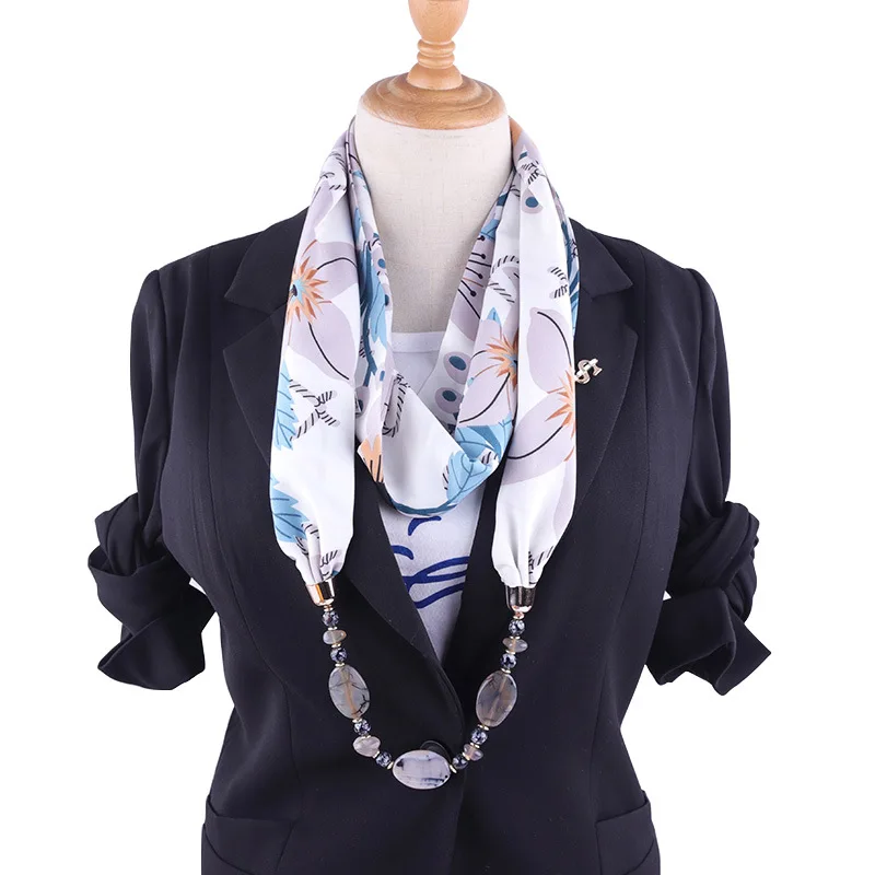 RUNMEIFA Роскошные брендовые ювелирные изделия кулон, ожерелье, шарф для женщин в виде ракушки стиль Пуля сплав хиджаб женские аксессуары - Окраска металла: 15
