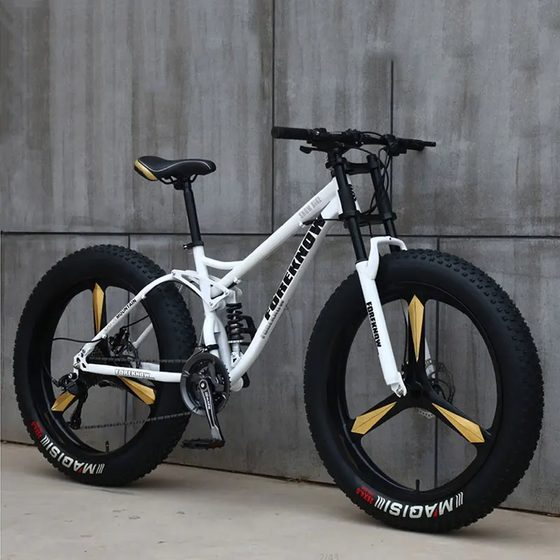 Fat Bicycle 26 Inches 21/24/27 Speed Off Road Beach Mountain Bike Adult Super Wide Tires Men and Women Cycling Students