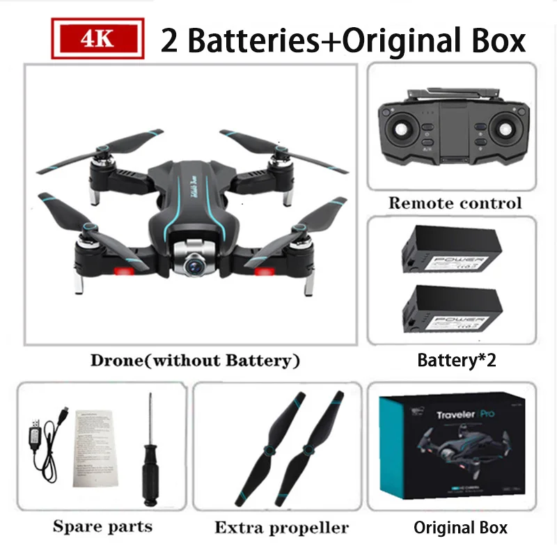 4K 2B OB KEELEAD S17 Дрон 4K Wi-Fi FPV оптический поток двойная камера дроны Регулируемая широкоугольная камера делая мВ Квадрокоптер складной Радиоуправляемый Дрон - Цвет: 4K 2B OB