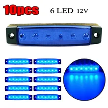 ^^Best Offers 10pcs DC 12V 6-LEDs Super Blue Clearance Truck Trailer ABS Side Marker Lights Lamps Van Waterproof Car Light Accessories ^^Best Offers 10pcs DC 12V 6-LEDs Super Blue Clearance Truck Trailer ABS Side Marker Lights Lamps Van Waterproof Car Light Accessories