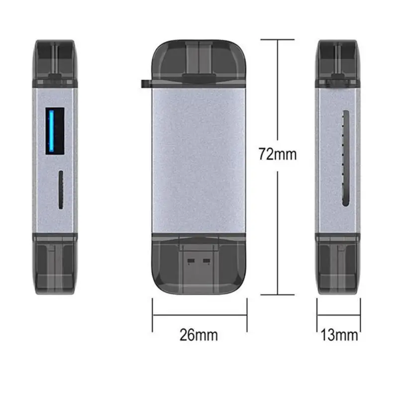Флеш-накопитель кард-ридер превосходное мастерство и долговечность Micro usb 2,0 type C TF карта адаптер 3 в 1 USB-C