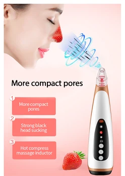 

Pore Cleaner Blackhead Remover Vacuum Hot Massager Face Skin Care Acne Pimple Removal Vacuum Cleaner Black Dot Removal Tools