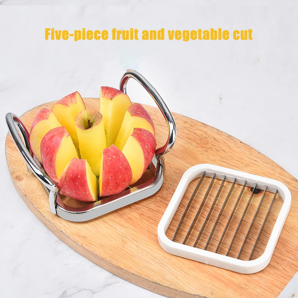 5 Pcs Set Vegetable Fruits Cutter Slicer Stainless Steel For Apple Pear Potato Chips Multi Functional Kitchen Accessories Tools