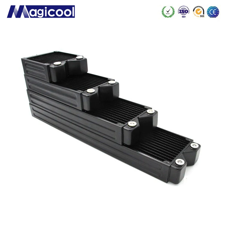 

Magicool G2 Black 45mm Thick 120mm 240mm 360mm 480mm Copper Radiator Computer Water Cooling Heat Sink G1/4 "M3